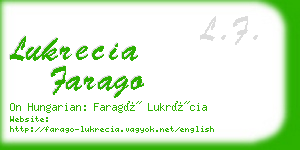 lukrecia farago business card